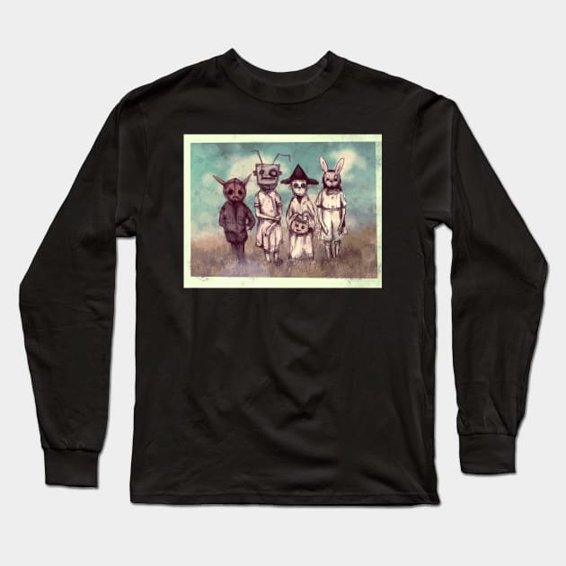 Vintage Halloween Long Sleeve T-Shirt by LVBart